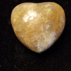 Peach Moonstone Puffy Heart